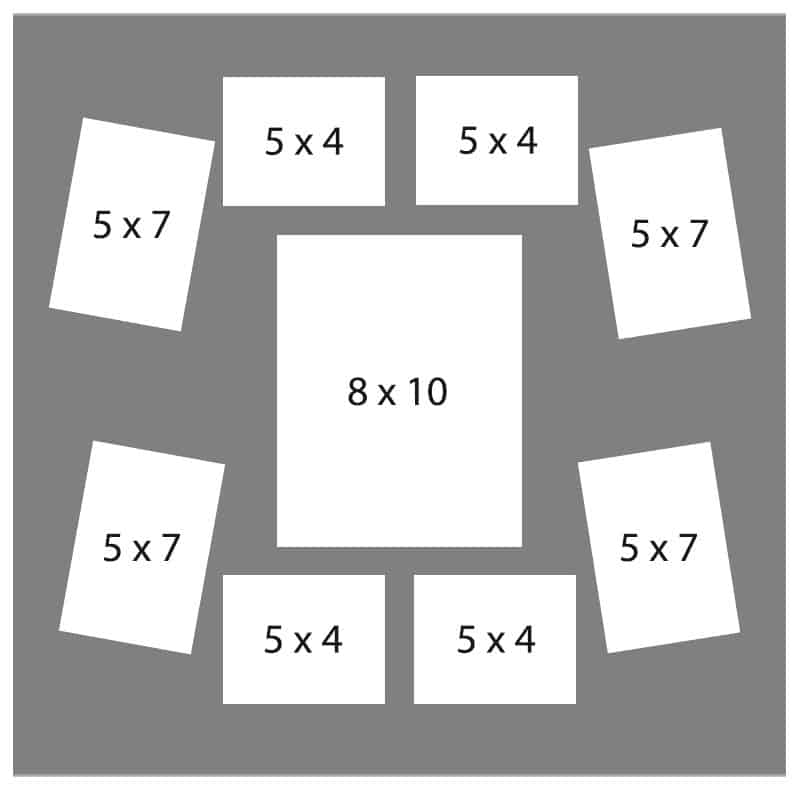 #113 EXMO 1-8x10 - w/ 4-5x7 - w/ 4-5x4 Openings