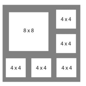 #115 EXMO 1-8x8 - w/ 5-4x4 Openings
