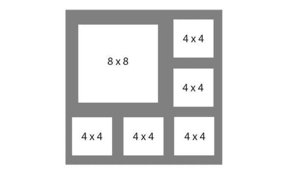 #115 EXMO 1-8x8 - w/ 5-4x4 Openings