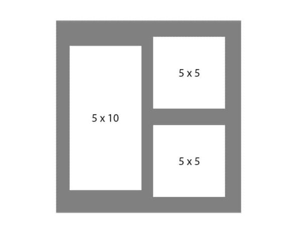 #119 EXMO 1-5x10 - w/ 2-5x5 Openings