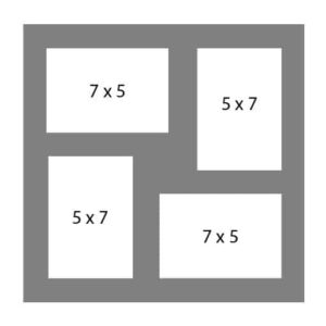 #127 EXMO 2-5x7 Openings w/ 2-7x5 Openings