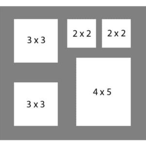 #132 EXMO 2-3x3 w/ 1-4x5 & 2-2x2 Openings