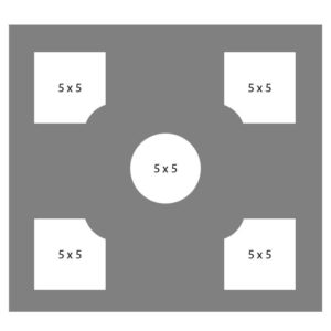 #26 EXMO 55P-55C-55P 18 X 18, 5-5X5 Openings