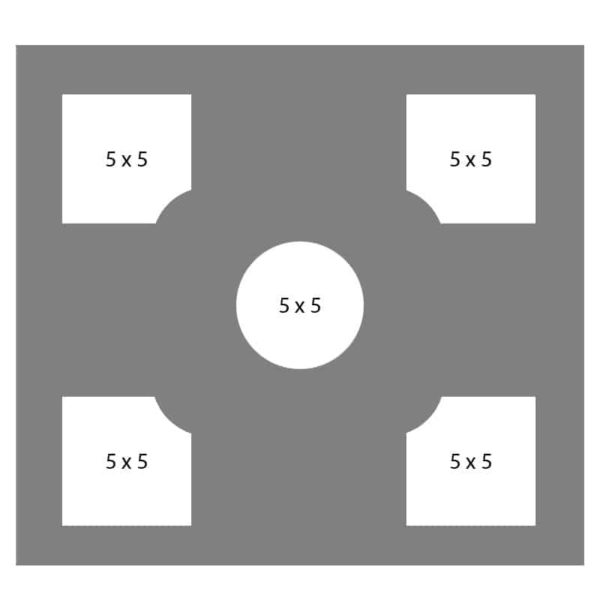 #26 EXMO 55P-55C-55P 18 X 18, 5-5X5 Openings