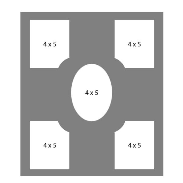 #27 EXMO 45P-45O-45P 14 X 18, 5-4X5 Openings