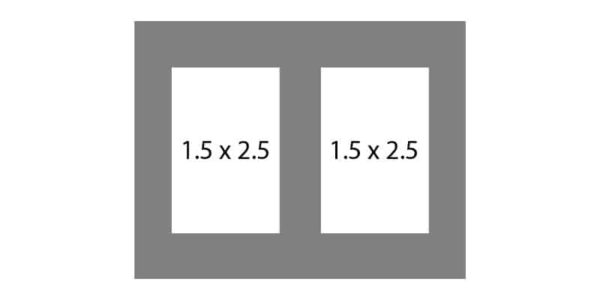 #38 EXMO 2WLR 5 X 7, 2-1 1/2 X 2 1/2 Openings