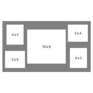 #44 EXMO 1-8 X 10 w/ 2-4 X 5 & 2-5 X 4 Openings