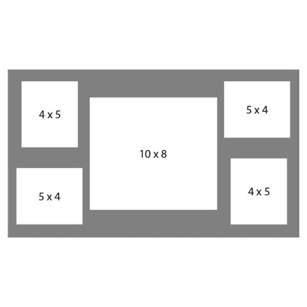 #44 EXMO 1-8 X 10 w/ 2-4 X 5 & 2-5 X 4 Openings