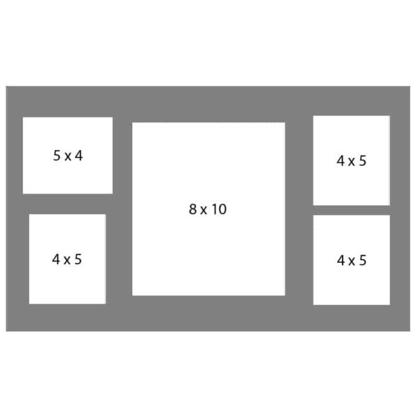 #45 EXMO 1-8 X 10 w/ 1-5 X 4 & 3-4 X 5 Openings