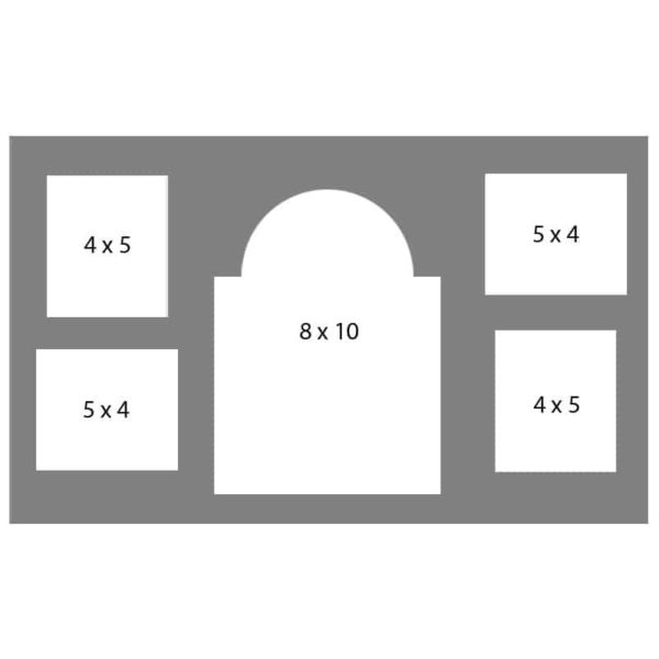 #48 EXMO 1-8 X 10 w/ 2-4 X 5 & 2-5 X 4 Openings