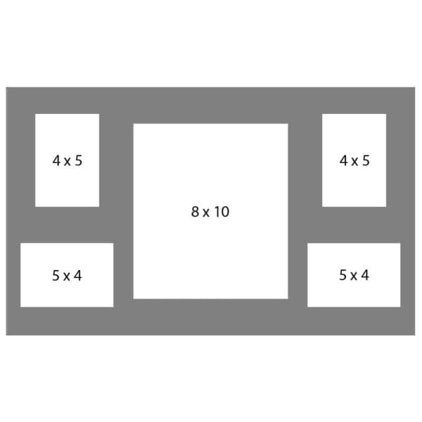 #53 EXMO 1-8 X 10 w/ 2-4 X 5 & 2-5 X 4 Openings