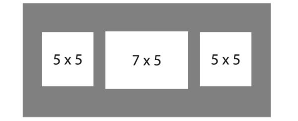 #92 EXMO 1-7 X 5 Opening w/ 2-5 X 5 Openings